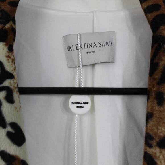 Leopard Trim White Blazer - Picture 7 of 16